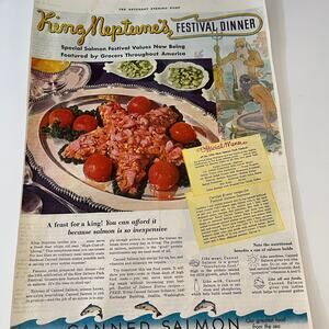 King Neptune's Festival Dinner a feast for a king 1937 Ad SV1-6
